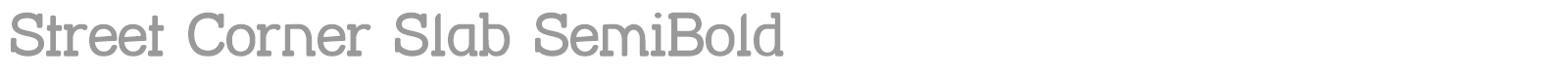Street Corner font preview